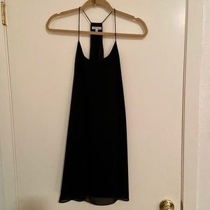 Naked Zebra Simple Black Chiffon Dress